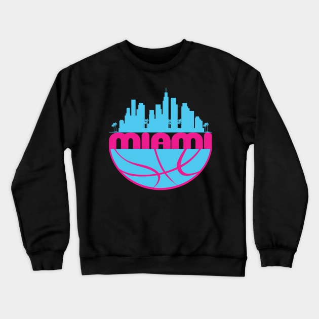 Miami Basketball Crewneck Sweatshirt by markz66